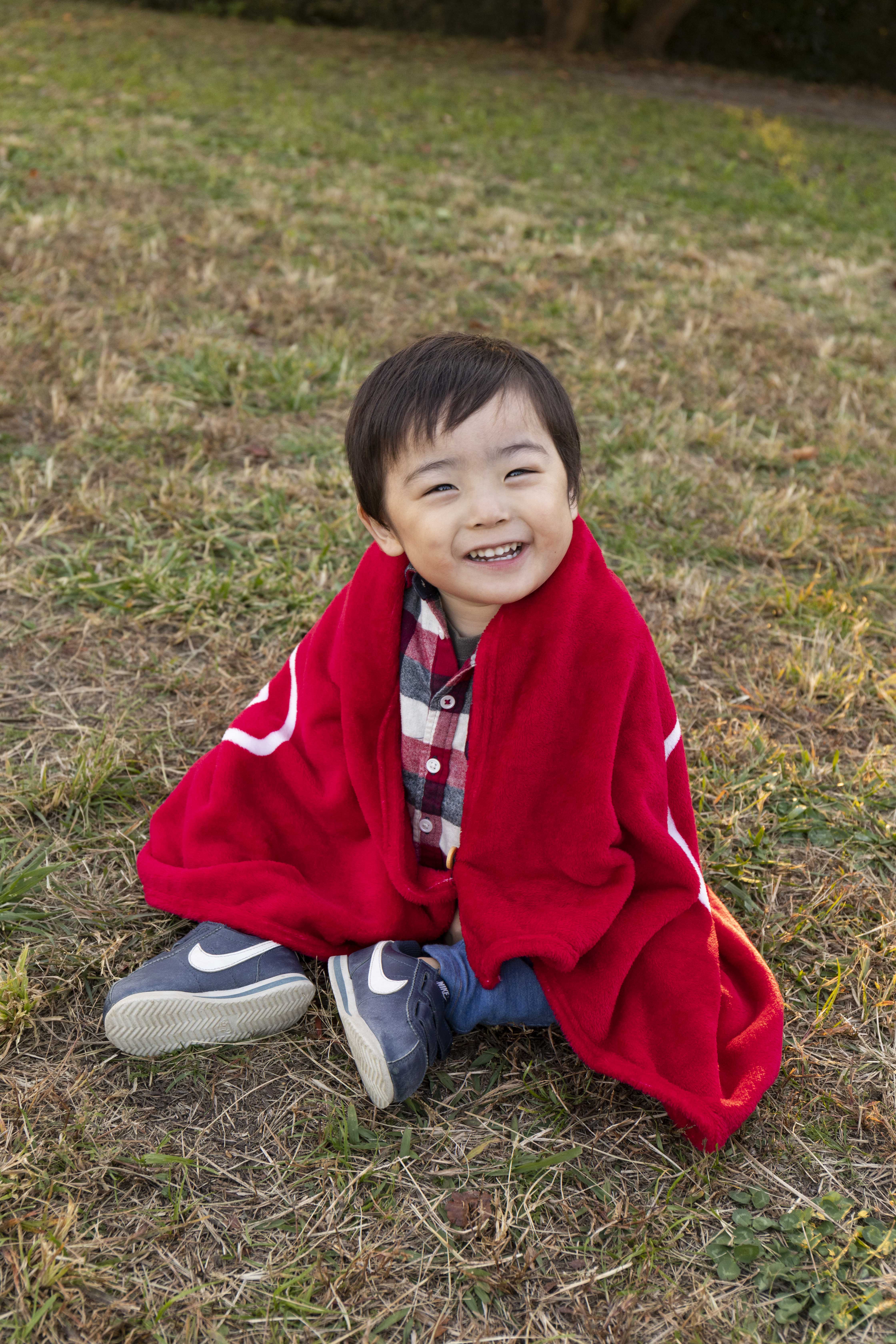 子どもならすっぽりからだ全体を包み込める大きさ